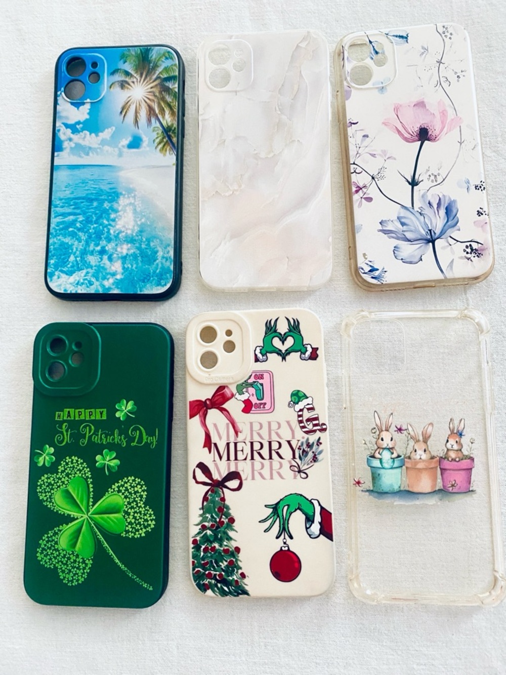 iPhone 11 pack of 6 - Assorted Decorative Phone Cases - like new
